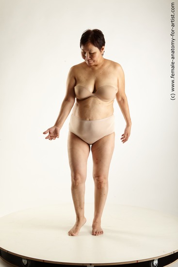 Underwear Woman Asian Standing poses - ALL Overweight short black Standing poses - simple Academic