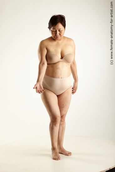 Underwear Woman Asian Standing poses - ALL Overweight short black Standing poses - simple Academic