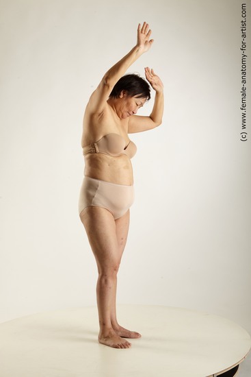 Underwear Woman Asian Standing poses - ALL Overweight short black Standing poses - simple Academic