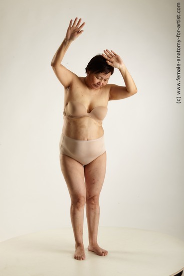 Underwear Woman Asian Standing poses - ALL Overweight short black Standing poses - simple Academic