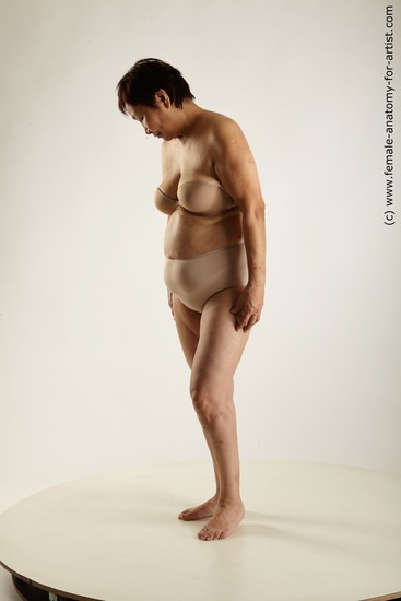 Underwear Woman Asian Standing poses - ALL Overweight short black Standing poses - simple Academic