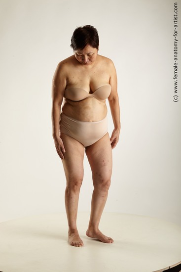 Underwear Woman Asian Standing poses - ALL Overweight short black Standing poses - simple Academic