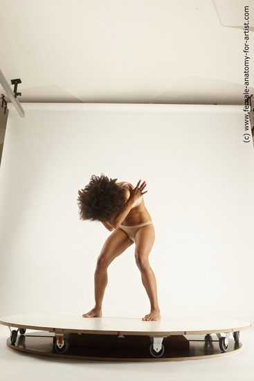 Underwear Woman Black Standing poses - ALL Athletic dreadlocks black Standing poses - simple Multi angle poses Academic