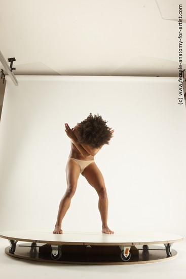 Underwear Woman Black Standing poses - ALL Athletic dreadlocks black Standing poses - simple Multi angle poses Academic