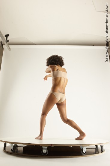 Underwear Woman Black Standing poses - ALL Athletic dreadlocks black Standing poses - simple Multi angle poses Academic