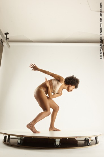 Underwear Woman Black Standing poses - ALL Athletic dreadlocks black Standing poses - simple Multi angle poses Academic