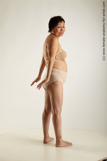 Underwear Woman Asian Standing poses - ALL Overweight short black Standing poses - simple Academic