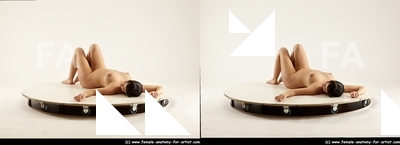 Nude Woman White Laying poses - ALL Pregnant long black Standard Photoshoot Pinup