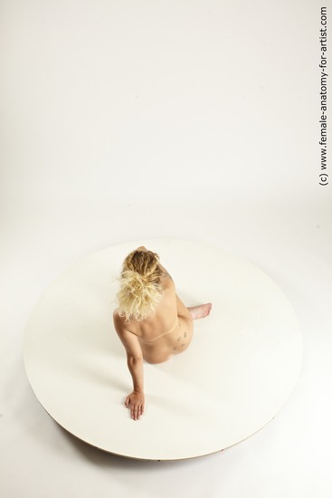 Nude Woman White Sitting poses - ALL Slim long blond Sitting poses - simple Multi angle poses Pinup