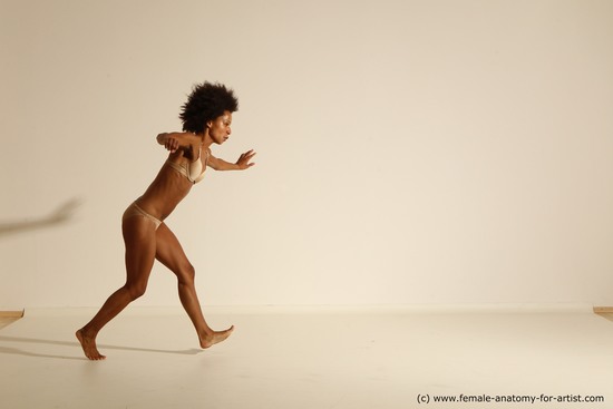 Underwear Woman Black Dancing Dynamic poses Academic