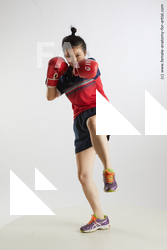 Sportswear Woman Asian Standing poses - ALL Average medium black Fighting Standard Photoshoot Academic