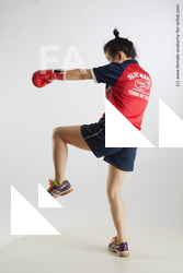Sportswear Woman Asian Standing poses - ALL Average medium black Fighting Standard Photoshoot Academic