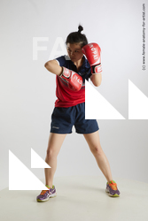 Sportswear Woman Asian Standing poses - ALL Average medium black Fighting Standard Photoshoot Academic