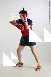 Sportswear Woman Asian Standing poses - ALL Average medium black Fighting Standard Photoshoot Academic