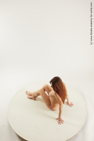 Nude Woman White Sitting poses - ALL Pregnant long brown Sitting poses - simple Multi angle poses Pinup