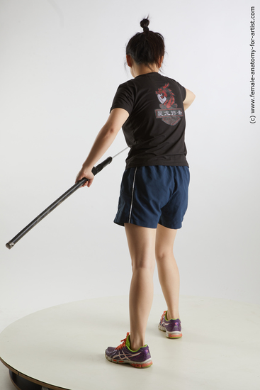 Sportswear Fighting with sword Woman Black Standing poses - ALL Average medium black Standing poses - simple Standard Photoshoot Academic