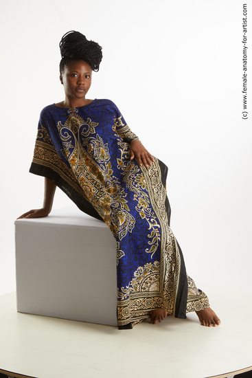 Casual Woman Black Sitting poses - ALL Average long black Sitting poses - simple Standard Photoshoot Academic