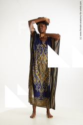 Woman Black Standing poses - ALL Average long black Standing poses - simple Standard Photoshoot Academic