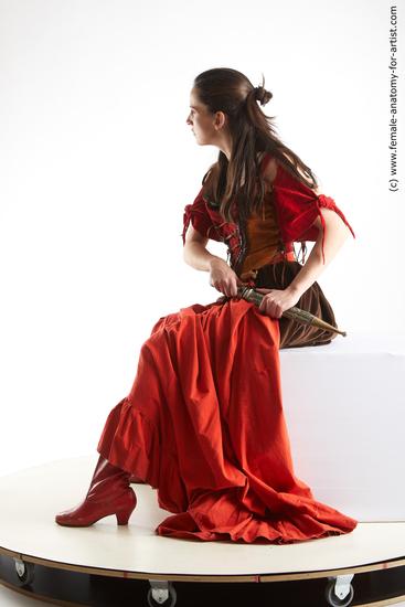 Woman White Sitting poses - ALL Athletic long brown Sitting poses - simple Fighting Standard Photoshoot Academic