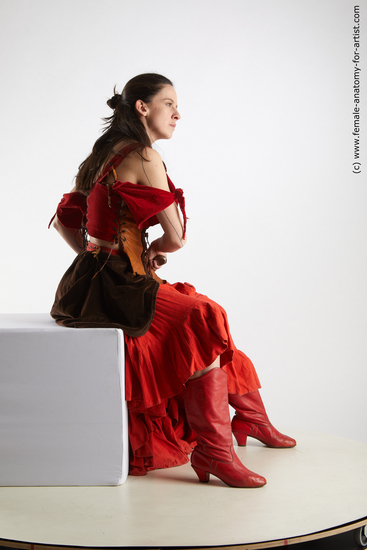 Woman White Sitting poses - ALL Athletic long brown Sitting poses - simple Fighting Standard Photoshoot Academic