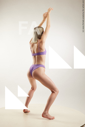 Underwear Woman White Standing poses - ALL Slim medium blond Standard Photoshoot Academic