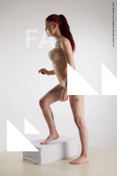 Underwear Woman White Standing poses - ALL Slim long colored Standing poses - simple Standard Photoshoot Academic