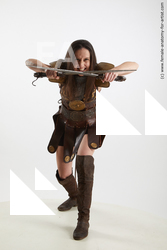 Fighting with sword Woman White Standing poses - ALL Slim long brown Standing poses - simple Standard Photoshoot Academic