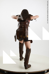 Fighting with sword Woman White Standing poses - ALL Slim long brown Standing poses - simple Standard Photoshoot Academic