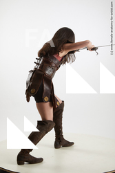 Fighting with sword Woman White Standing poses - ALL Slim long brown Standing poses - simple Standard Photoshoot Academic
