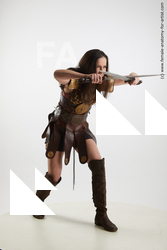 Fighting with sword Woman White Standing poses - ALL Slim long brown Standing poses - simple Standard Photoshoot Academic