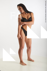 Underwear Woman White Standing poses - ALL Slim long black Standing poses - simple Standard Photoshoot Academic