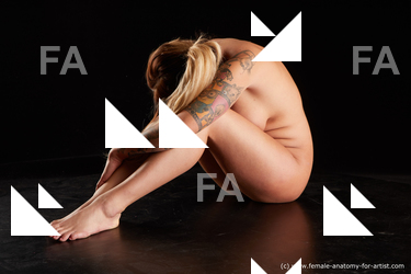 Nude Woman White Sitting poses - ALL Slim long brown Sitting poses - simple Standard Photoshoot Pinup