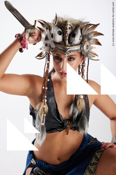 Woman White Kneeling poses - ALL Slim Kneeling poses - on one knee long brown Fighting Standard Photoshoot Academic