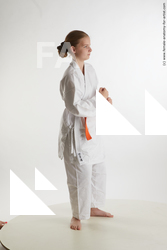 Sportswear Woman White Standing poses - ALL Slim long brown Standing poses - simple Standard Photoshoot  Academic