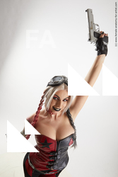 Woman White Slim long blond Standard Photoshoot Academic