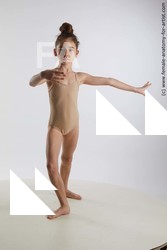 Underwear Woman White Standing poses - ALL Slim long brown Standing poses - simple Standard Photoshoot  Academic