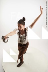Casual Fighting with sword Woman White Standing poses - ALL Slim long brown Standing poses - simple Standard Photoshoot Academic