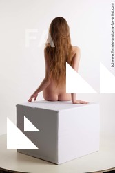 Nude Woman White Sitting poses - ALL Slim long brown Sitting poses - simple Standard Photoshoot Pinup