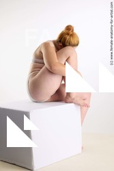 Underwear Woman White Sitting poses - ALL long blond Sitting poses - simple Standard Photoshoot Chubby Academic