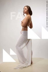 Nude Woman White Standing poses - ALL Slim long brown Standing poses - simple Standard Photoshoot Pinup