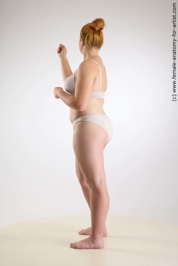 Underwear Woman White Standing poses - ALL long blond Standing poses - simple Standard Photoshoot Chubby Academic