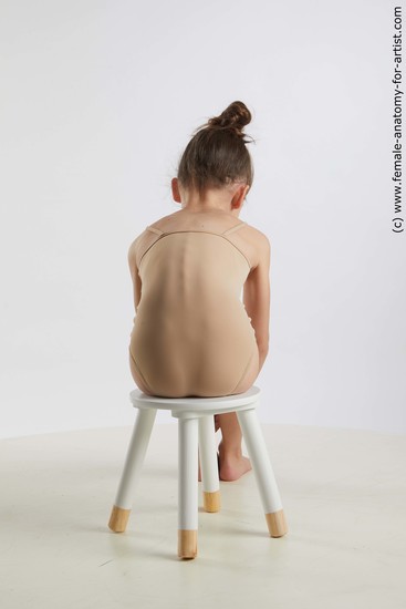 Underwear Woman White Sitting poses - ALL Slim long brown Sitting poses - simple Standard Photoshoot  Academic