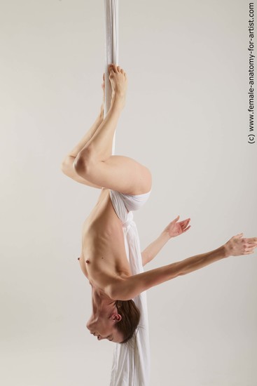 Nude Woman White Laying poses - ALL Slim medium brown Standard Photoshoot Pinup