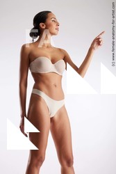 Underwear Woman White Standing poses - ALL Slim long brown Standing poses - simple Standard Photoshoot Academic