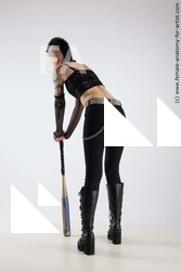 Casual Woman White Standing poses - ALL Slim short black Standing poses - simple Standard Photoshoot Academic