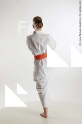 Sportswear Martial art Woman White Standing poses - ALL Slim long brown Standing poses - simple Standard Photoshoot  Academic