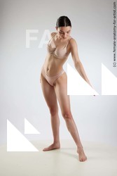 Underwear Woman White Standing poses - ALL Slim long brown Standing poses - simple Standard Photoshoot Academic