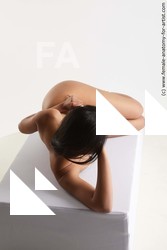 Nude Woman Asian Laying poses - ALL Slim Laying poses - on side long black Standard Photoshoot Pinup