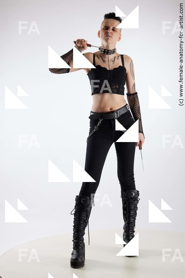 Casual Woman White Standing poses - ALL Slim short black Standing poses - simple Standard Photoshoot Pinup