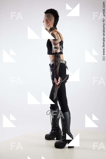 Casual Woman White Standing poses - ALL Slim short black Standing poses - simple Standard Photoshoot Pinup